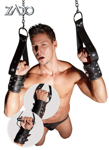 Zado Leather Hanging Restraints for Him