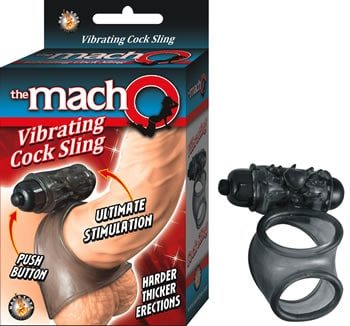Macho Vibrating Cock Sling - Black