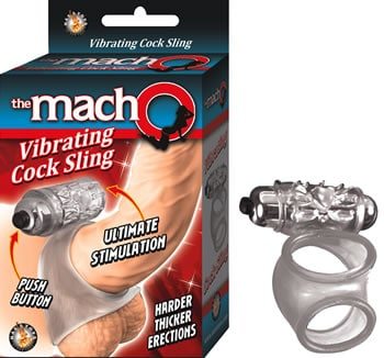 Macho Vibrating Cock Sling - Clear