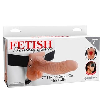 Fetish Fantasy 7" Hollow Strap-On with Balls
