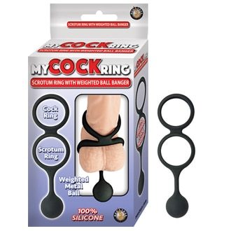 SCROTUM RING WITH WEIGHTED BALL BANGER