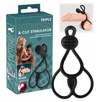 You2Toys Triple Ball Cockring and Clit Stimulator