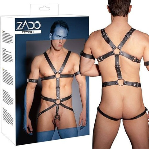 Zado Fetish Fashion Mens Leather Harness